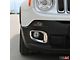 OMAC Fog Light Bezel Covers; Silver Steel (15-18 Jeep Renegade BU)