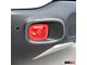 OMAC Rear Reflector Light Trim Frame; Brushed Dark Steel (15-23 Jeep Renegade BU)