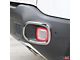 OMAC Rear Reflector Light Trim Frame; Silver Steel (15-23 Jeep Renegade BU)