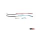 OMAC Window Molding Trim Streamer; Brushed Silver Steel (15-23 Jeep Renegade BU)