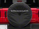 Mopar Spare Tire Cover with Wrangler Logo for 32-Inch Tires; Black (18-24 Jeep Wrangler JL)