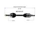 CV Axle Assembly; Front (05-19 4.0L Frontier)