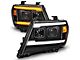 Light Bar Style Projector Headlights with Sequential Turn Signals; Black Housing; Clear Lens (09-21 Frontier)