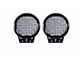 Armour II Roll Bar with Basket and 9-Inch Black Round Flood LED Lights; Black (05-21 Frontier)