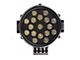 Rugged Heavy Duty Grille Guard with 7-Inch Black Round LED Lights; Black (22-24 Frontier)