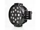 Rugged Heavy Duty Grille Guard with 7-Inch Black Round LED Lights; Black (22-24 Frontier)