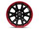 Fuel Wheels Fusion Forged Catalyst Matte Black with Candy Red Lip 6-Lug Wheel; 20x10; -18mm Offset (17-24 Titan)