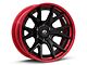 Fuel Wheels Fusion Forged Catalyst Matte Black with Candy Red Lip 6-Lug Wheel; 20x10; -18mm Offset (17-24 Titan)