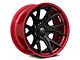 Fuel Wheels Fusion Forged Catalyst Matte Black with Candy Red Lip 6-Lug Wheel; 20x9; 1mm Offset (04-15 Titan)