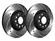 SP Performance Cross-Drilled and Slotted 6-Lug Rotors with Black ZRC Coated; Rear Pair (04-15 Titan)