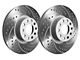 SP Performance Double Drilled and Slotted 6-Lug Rotors with Gray ZRC Coating; Rear Pair (04-15 Titan)