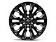 Fuel Wheels Flame Gloss Black Milled 6-Lug Wheel; 20x9; 1mm Offset (17-24 Titan)