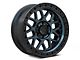 KMC GRS Midnight Blue with Gloss Black Lip 6-Lug Wheel; 18x9; -12mm Offset (04-15 Titan)