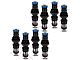 Fuel Injectors; Set of 8; Black (04-15 Titan)