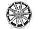 Fuel Wheels Contra Platinum Brushed Gunmetal with Tinted Clear 6-Lug Wheel; 22x12; -43mm Offset (17-24 Titan)