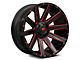 Fuel Wheels Contra Gloss Black with Red Tint 6-Lug Wheel; 22x10; -19mm Offset (04-15 Titan)