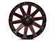 Fuel Wheels Contra Gloss Black with Red Tint 6-Lug Wheel; 22x10; -19mm Offset (04-15 Titan)