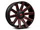 Fuel Wheels Contra Gloss Black with Red Tint 6-Lug Wheel; 22x10; -19mm Offset (04-15 Titan)