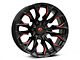 Fuel Wheels Flame Gloss Black Milled with Red Accents 6-Lug Wheel; 20x10; -18mm Offset (17-24 Titan)