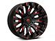 Fuel Wheels Quake Gloss Black Milled with Red Accents 6-Lug Wheel; 20x10; -18mm Offset (04-15 Titan)