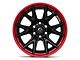 Fuel Wheels Fusion Forged Catalyst Matte Black with Candy Red Lip 6-Lug Wheel; 22x12; -44mm Offset (16-24 Titan XD)