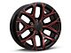Performance Replicas PR177 Gloss Black Red Milled 6-Lug Wheel; 20x9; 24mm Offset (16-24 Titan XD)