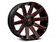 Fuel Wheels Contra Gloss Black with Red Tint 6-Lug Wheel; 22x10; -19mm Offset (16-24 Titan XD)