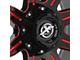 XF Offroad XF-215 Gloss Black Red Milled 5-Lug Wheel; 20x9; 0mm Offset (07-13 Tundra)