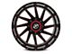 XF Offroad XF-216 Gloss Black Red Milled 5-Lug Wheel; 20x10; -12mm Offset (14-21 Tundra)