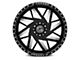 XFX Flow XFX-306 Gloss Black Milled 5-Lug Wheel; 20x12; -44mm Offset (14-21 Tundra)