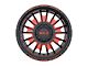 Weld Off-Road Scorch Gloss Black with Red Milled Spokes 6-Lug Wheel; 22x12; -44mm Offset (03-09 4Runner)