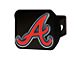 Hitch Cover with Atlanta Braves Logo; Black (Universal; Some Adaptation May Be Required)