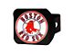 Hitch Cover with Boston Red Sox Logo; Black (Universal; Some Adaptation May Be Required)