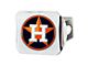 Hitch Cover with Houston Astros Logo; Chrome (Universal; Some Adaptation May Be Required)