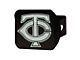 Hitch Cover with Minnesota Twins Logo; Black (Universal; Some Adaptation May Be Required)