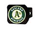 Hitch Cover with Oakland Athletics Logo; Black (Universal; Some Adaptation May Be Required)