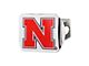 Hitch Cover with University of Nebraska Logo; Chrome (Universal; Some Adaptation May Be Required)