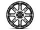 HELO HE900 Gloss Black Machined 6-Lug Wheel; 18x9; 0mm Offset (10-24 4Runner)