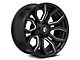 Fuel Wheels Rage Gloss Black Milled 6-Lug Wheel; 20x9; 1mm Offset (10-24 4Runner)