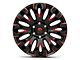 Fuel Wheels Quake Gloss Black Milled with Red Accents 6-Lug Wheel; 20x10; -18mm Offset (03-09 4Runner)