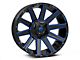 Fuel Wheels Contra Gloss Black with Blue Tinted Clear 6-Lug Wheel; 18x9; -12mm Offset (10-24 4Runner)