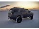 Prinsu 3/4 Roof Rack with LP4 Light Pod Cutout Wind Deflector; Black (10-24 4Runner)