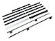 Prinsu Full Roof Rack with 40-Inch LED Light Bar Cutout Wind Deflector; Black (10-24 4Runner)