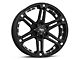 Tuff A.T. T01 Flat Black with Chrome Inserts 6-Lug Wheel; 20x9; -13mm Offset (10-24 4Runner)