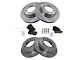 Ceramic 6-Lug Brake Rotor and Pad Kit; Front and Rear (10-24 4Runner)