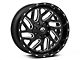 Fuel Wheels Triton Gloss Black Milled 6-Lug Wheel; 17x9; -12mm Offset (10-24 4Runner)