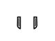 Door Armrest Foam Inserts; Black/White (16-23 Tacoma Access Cab)