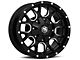 Mayhem Wheels Warrior Black Milled 6-Lug Wheel; 17x9; 18mm Offset (2024 Tacoma)