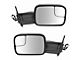 Powered Manual Folding Towing Mirrors; Textured Black (05-15 Tacoma)