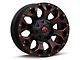 Fuel Wheels Assault Matte Black Red Milled 5-Lug Wheel; 17x9; -12mm Offset (05-15 Tacoma)